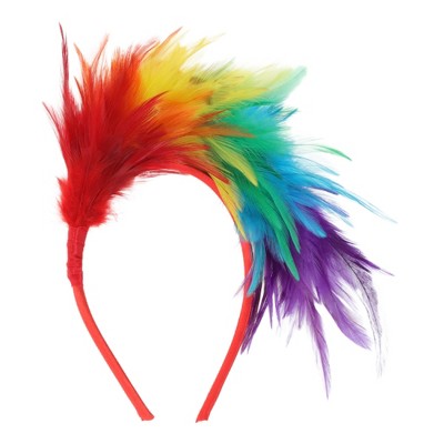 Unique Bargains Women's Colorful Feathers Headband 1 Pc