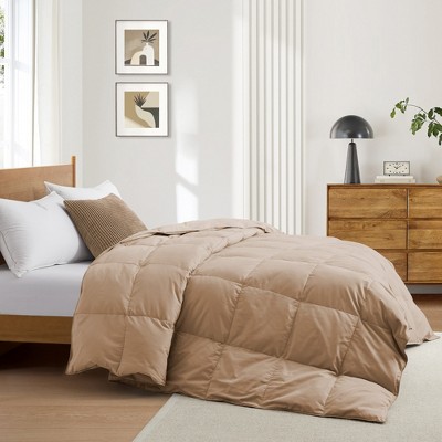 Peace Nest Lightweight Summer White Goose Down Feather Fiber Comforter Duvet Insert
