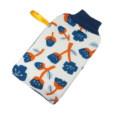 Unique Bargains Bathroom Bath Shower Gloves 9.45"x5.51" Blue 1 Pc