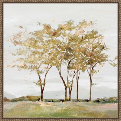 Amanti Art Golden Acre Wood (Trees) by Isabelle Z Canvas Wall Art Print Framed 22 x 22-in.