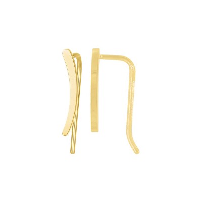 Adornia Tarnish Resistant Curved Mini Climber Earrings
