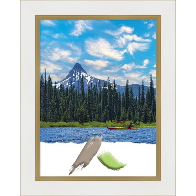 Amanti Art Eva White Gold Picture Frame