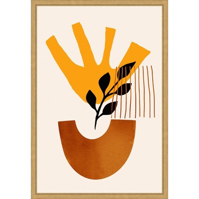 Amanti Art Sunshine Flower No 5 by Eins Kubistika Canvas Wall Art Print Framed