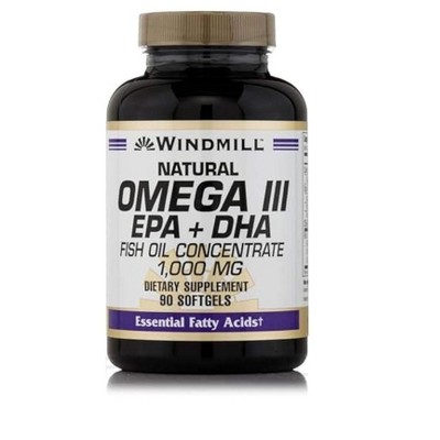 Windmill Omega 3 Epa+Dha Fish Oil, Concentrate 1000 mg  - 90 Softgels