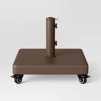 55lbs Polycrete Square Outdoor Patio Market Umbrella Bases with Wheels - Threshold™