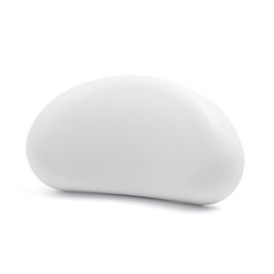 Unique Bargains Bean Shape Neck Back Support Headrest Bathtub Tub Home Bath Spa Pillow Cushion w/ 2 Suction Cups White