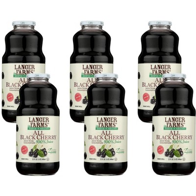 Langer Farms Juice All Black Cherry Juice - 6 pack, 32 fo