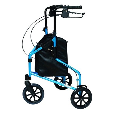 Lumex Set N' Go Adjustable Rollator Walker with Padded Seat, Backrest, Ergonomic Handles, and Zippered Pouch
