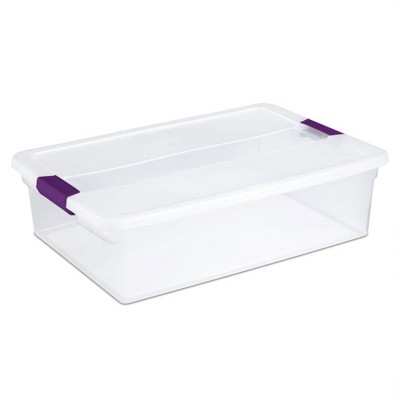 Sterilite ClearView Latch Box, Stackable Storage Organizer Bins for Home
