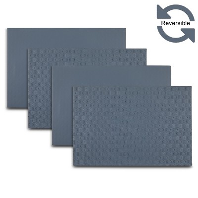 Dainty Home Stratham Reversible Premium Vegan Leather 12" x 18" Placemats Set of 4