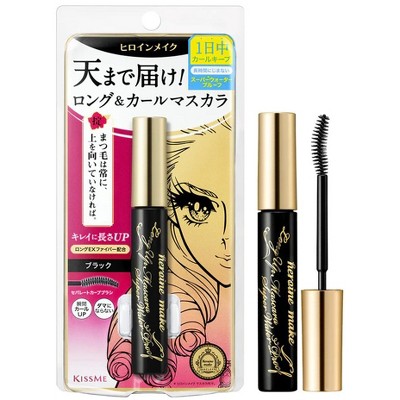 Kiss Me Heroine Makeup Long Up Mascara Super Waterproof, #01 Black, 0.2 oz