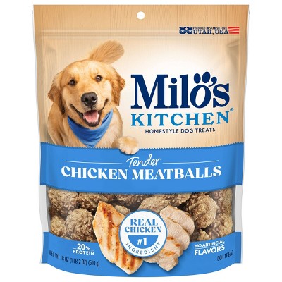 Milo's Kitchen Chicken Meatballs Chewy Dog Treats - 18oz