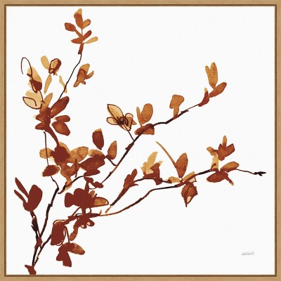22" x 22" Colors of the Fall IX by Anne Tavoletti Framed Canvas Wall Art Light Brown - Amanti Art: Modern Botanical Lithograph, Sawtooth Back