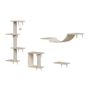 Cat Tree Tower Multi-Level Durable Cat Scratching Post Space Saving Cat Condo Pet Play House for Indoor Cats