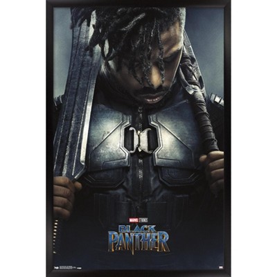 Trends International Marvel Cinematic Universe - Black Panther - Erik Killmonger One Sheet Framed Wall Poster Prints