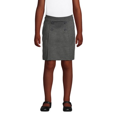 Lands' End Lands' End School Uniform Kids Ponte Button Front Skort