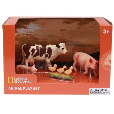 National Geographic Farm Pigs Cow Ducks 4 pc