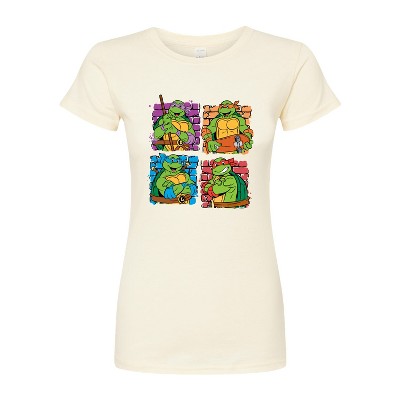 Women's - Teenage Mutant Ninja Turtles - Bricks Fitted Graphic T-Shirt