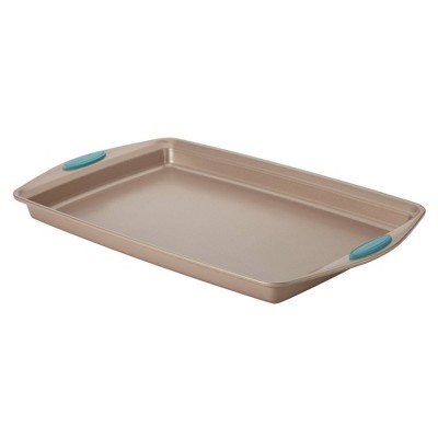 Rachael Ray Cucina Nonstick 11"x17" Cookie Pan Agave Blue: Steel Baking Sheet, Oven-Safe, Dishwasher-Safe