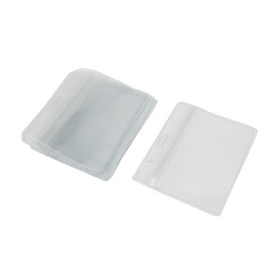 Unique Bargains 10 Pieces Clear Plastic Business Badge Credit Card Holder Case for Staff