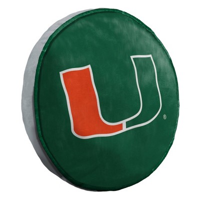 NCAA Miami Hurricanes 15" Circular Cloud Pillow