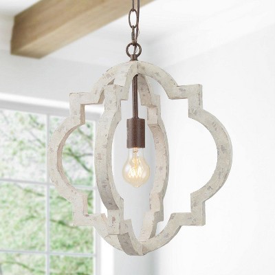LNC Timeless Farmhouse/Rustic Lantern Wood Chandelier,1 Light/3 Light/4 Light