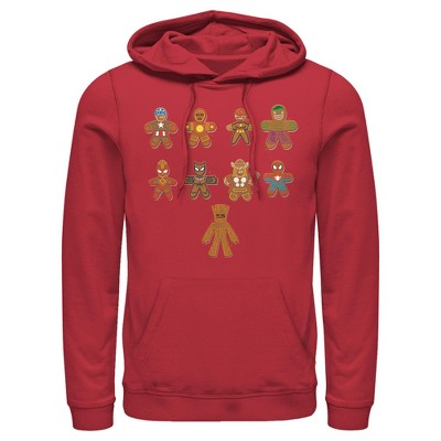 Men's Marvel Avengers Ginger Cookie Lineup Pull Over Hoodie