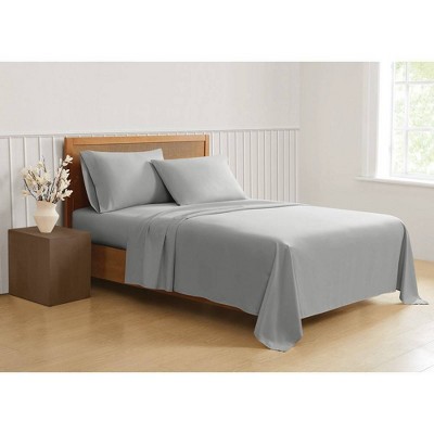 Truly Soft Twin 3pc Green Solid Sheet Set Gray
