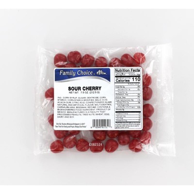 Family Choice - Sour Cherry - Chewy Candy - 7.5 oz - Case of 12