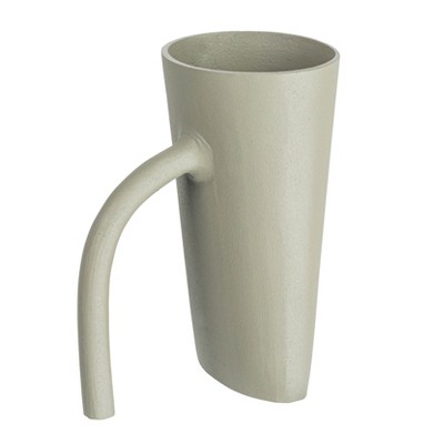 Storied Home Modern Textured Metal Vase, Grey
