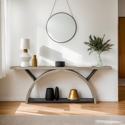 Hommoo 70.9" Long Console Table with Storage Shelf