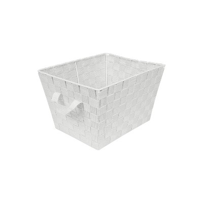 Simplify Small 10" Woven Storage Bin Heather Gray: Portable Decorative Bin with Handles, Fits 11 Inch Cube System