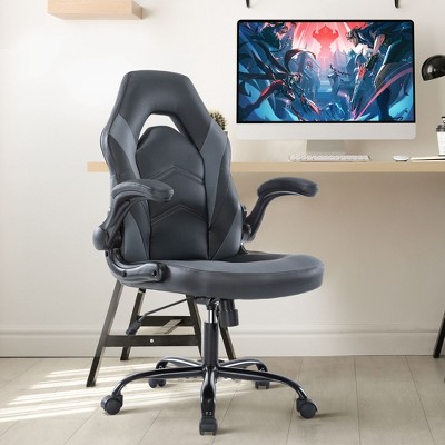 JIONJOY Ultimate Gaming Chair: Ergonomic, PU Leather, Executive Desk Chair with Flip-up Armrests