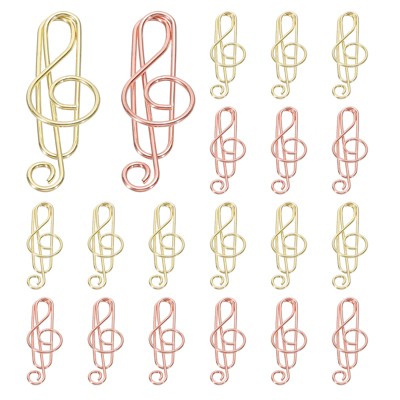 Unique Bargains Metal Funny Bookmarks Planner Decorative Exquisite Paper Clip 20 Pcs