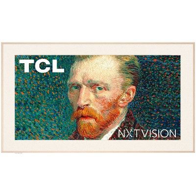 TCL 65" Class NXTVISION 4K QLED Smart Frame with Google TV and Flush Wall Mount - White 65A300W: 120Hz Refresh, Dolby Vision, HDR10+