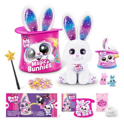 Pets Alive Magic Bunny Surprise: Stuffed Animal Rabbit with Plastic Material