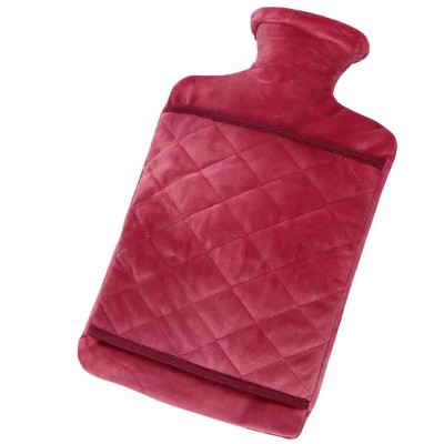 EBF Home 2 Liter Hot Water Bottle with Hand Warming Pocket Hand Feet Warmer, Menstrual Cramps, Neck Shoulder Pain Relief
