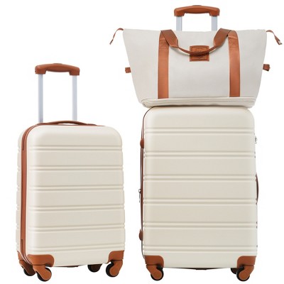 Lyngins 20/24 Inch 3 PCs Carry on Luggage Sets with Luggage Bag,Suitcases Sets with Spinner Wheels and TSA Lock for Family Trips