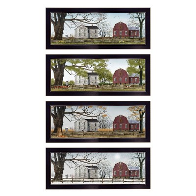 Four Seasons Collection II Framed Wall Art,Home Decor Framed Print for Living Room,Bedroom & Farmhouse Wall Decoration by Billy Jacobs