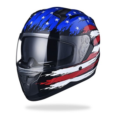 AHR RUN-F Full Face Stars and Stripes Motorcycle Helmet Flip up Dual Visor DOT M-XXL