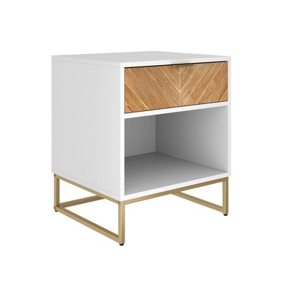 Kensi Wood Cabinet Herringbone - Nathan James
