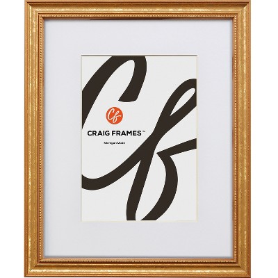 Craig Frames Contemporary Upscale Satin Black Picture Frame, Matted