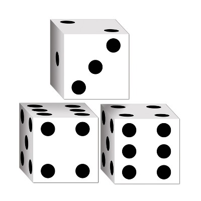 Beistle Dice Favor Boxes, 3.25" x 3.25", (12/Pkg) Multicolored