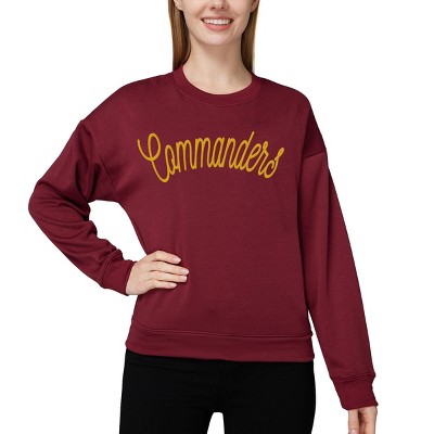 NFL Washington Commanders Women's Long Sleeve Crew Neck Fleece
