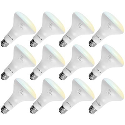 Luxrite BR30 LED Flood Light Bulbs, 65W Equivalent, 3 Colors 2700K | 3000K | 5000K, Dimmable, 850 Lumens, 10W, Damp Rated 12 Pack
