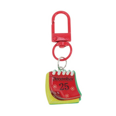 Unique Bargains Christmas Keychain Lobster Clasp Alloy Resin Multiple Colors 1 Pc