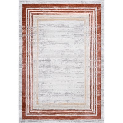 2X3 Rugs, Bordered Non-Shedding Living Room Bedroom Dining Home Office Stylish and Stain Resistant Area Rug