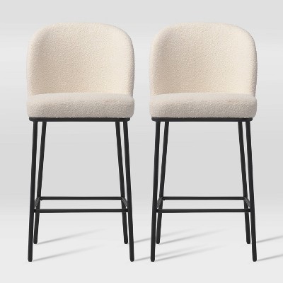 Set of 2 Addison Boucle Counter Height Barstools - CorLiving