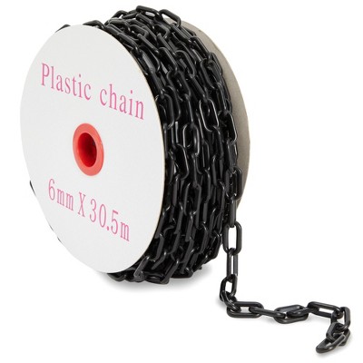 Stockroom Plus 1.5-Inch 100-Feet Plastic Chain Links - Weatherproof Privacy Safety Barrier for Fence and Gate
