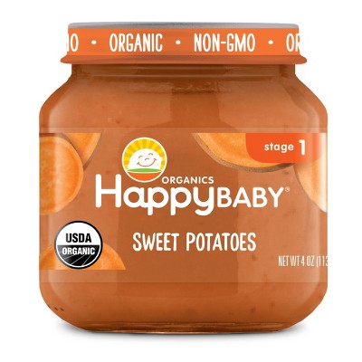 Happy Baby Organics Clearly Crafted Stage 1 Sweet Potatoes Jar - 4oz
